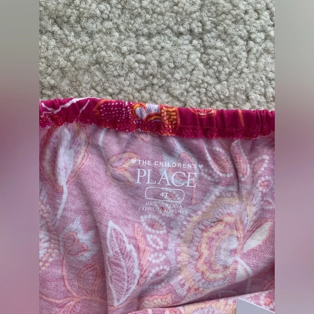 The Children's Place NWT Size 4T Pink Paisley Floral Shorts Romper